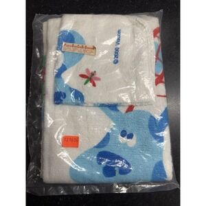 VTG 2000 Blues Clues Towel Washcloth Set Deadstock Franco Viacom Sealed NOS